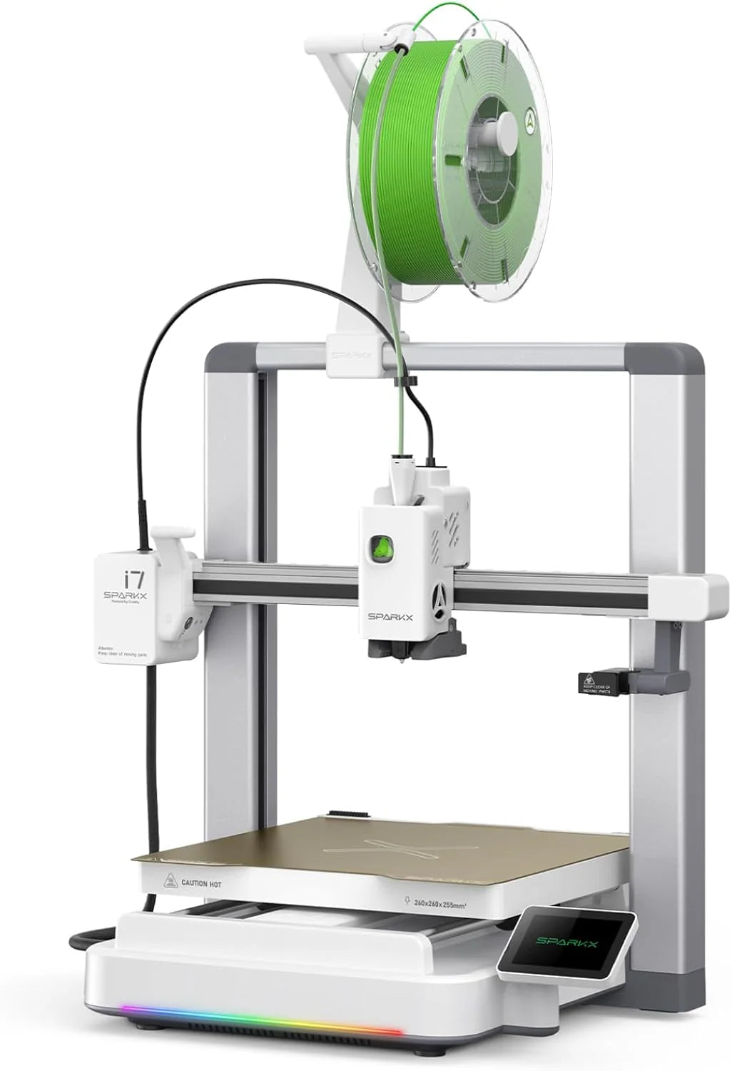 Creality SPARKX i7 Color Combo Desktop FDM 3D-printer voor beginners, 3D-modellering door AI van foto's, compatibel met meerkleurige afdrukken, automatische nivellering(i7)