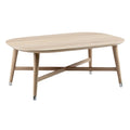 **Moderne ovale salontafel van hout met elegante poten**