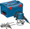 Bosch Professional bovenfreesmachine GOF 1250 CE (steeksleutel 19 mm, parallelgeleider met fijninstelling, kopieerhulsadapter, spantang, L-BOXX 238)