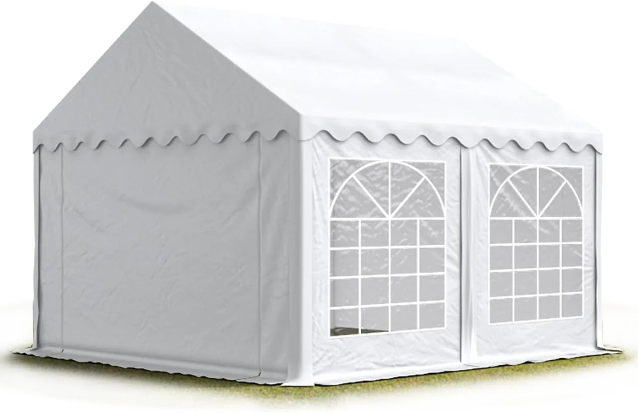 Partytent feesttent 3x4 m tuinpaviljoen -tent PVC 700 N zeil in wit waterdicht(3x5 m/wit)