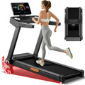 UMAY Loopband voor thuis met helling 16%, maximale snelheid 14 km/u, inklapbare loopband, met hartslagmeter, stille 3.5 PK motor, LED-display, maximale belasting 180 kg(Zwart)