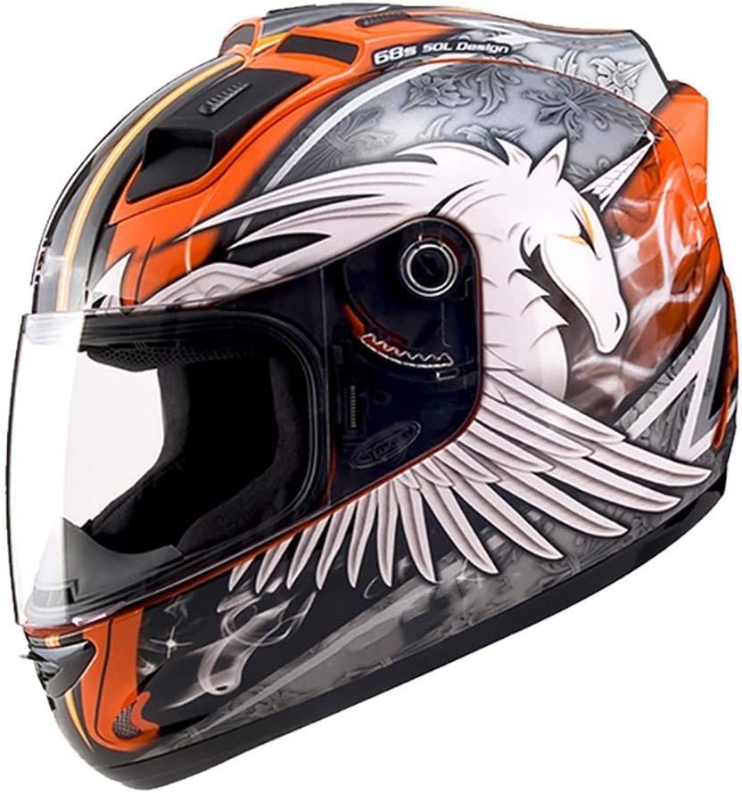 Full Face Motorhelm,DOT Goedgekeurd Lichtgewicht Anti-Fog Vizier Motorhelmen met Reflecterende Sticker voor Mofa Crash Bromfiets Chopper Cruiser Racing Cap