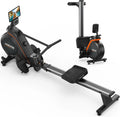 YOSUDA Roeiapparaat thuis, 16 dynam. weerstand, voor grote tot 181kg, ultra-stil magnetisch, comfort zitting, Bluetooth/app, aluminium rail, flessenhouder, 90% voorgemonteerd, roeimachine
