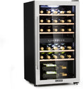 Klarstein Vinamour - Wijnkoelkast, onderbouw/inbouw, EEK A`` Touch Control, vrijstaand, 2 koelzones, inhoud: 80 liter, 29 flessen, koeltemperatuur: 5-22 ° C, zwart