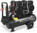 STAHLWERK Compressor mit 22 L tank (ST-228 Pro) – olievrij  geluidsarm, 8 bar, luchtcompressor met borstelloze motoren, 3,54 PK, 2,6 kW, 410 l/min, stille zuigercompressor, fluistercompressor
