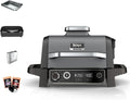 Ninja Woodfire Pro Connect XL Elektrische BBQ Grill  Rookoven met Appbediening, 2 Digitale Sondes, Deksel, Voering  Schoonmaakborstel, Grote 7-in-1 Buitengrill  Airfryer, OG901EUAMZ(Woodfire)