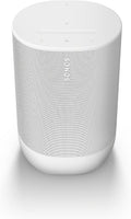 Sonos Move 2 | Draadloze draagbare speaker met wifi, bluetooth, Amazon Alexa, 24 uur batterijduur, draadloze oplader - Zwart(Wit)