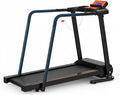 Loopband Clover S200 met lange veiligheidsleuningen, verstelbare snelheid en makkelijk leesbaar LCD-scherm. Speciaal voor ouderen en revalidatie. Antislip oppervlak.
