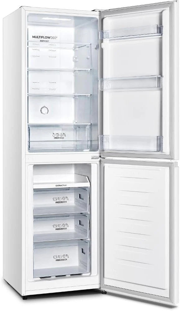 Gorenje RK 4182 PS4 Koel-vriescombinatie, hoogte 180 cm, koelen 198 liter, vriezen 66 liter, ledverlichting, roestvrijstalen look(wit/wit/182cm)